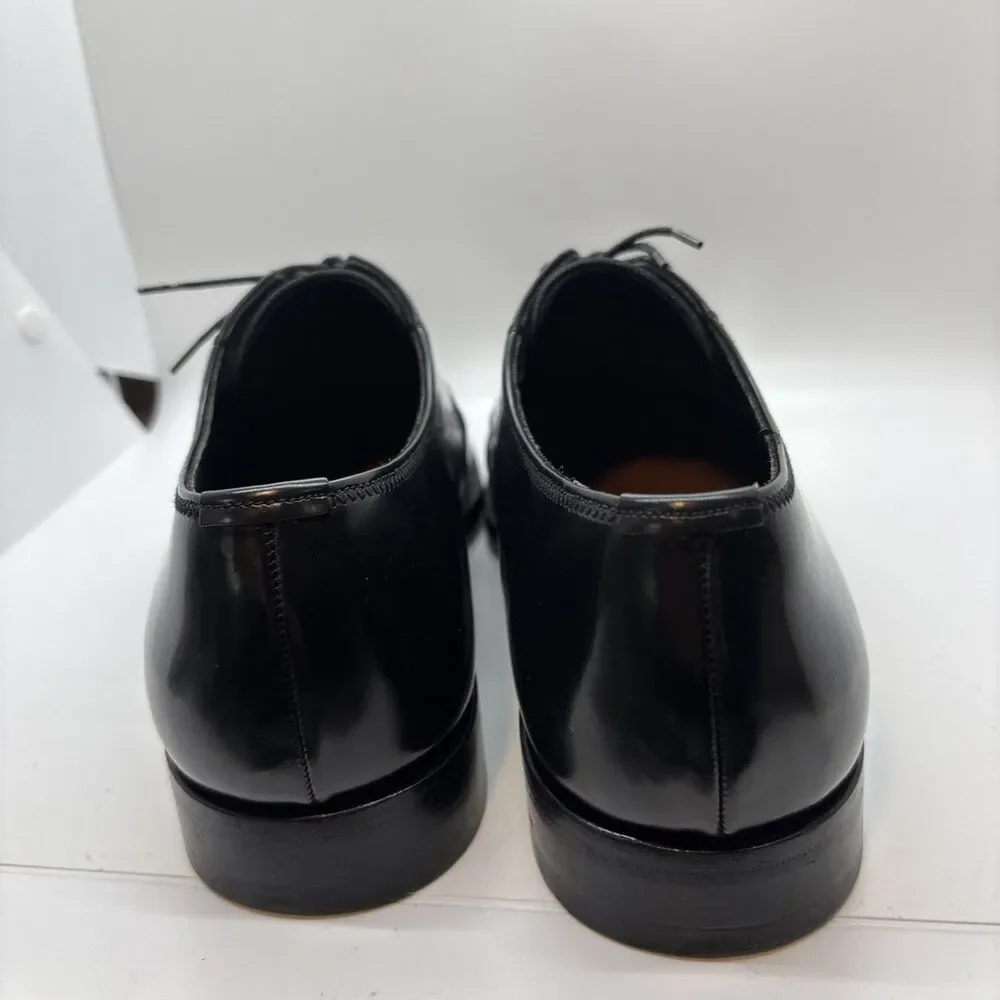 PRADA 2EE 1066 6360 Leather Square Toe Derby Oxford Dress Shoes 7.5 / US 8.5